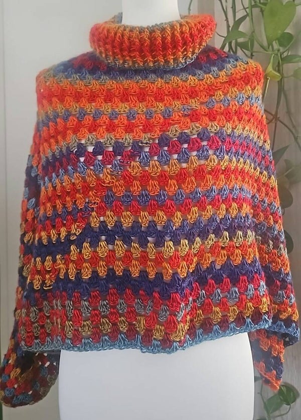 Poncho multicolore