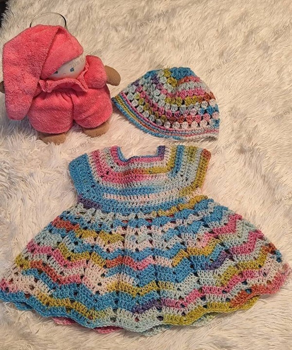 Robe et bonnet 6/9 mois