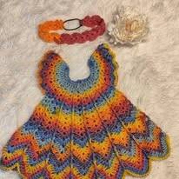 Robe et serre tête 6/9 mois