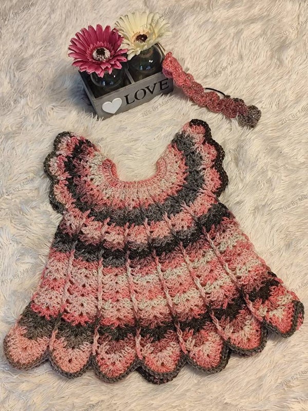 Robe et bandeau scintillant 6/9 mois
