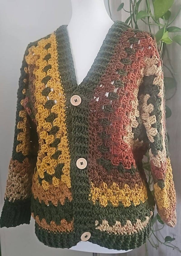 Gilet exagonal aux couleurs d'automne 42/46
