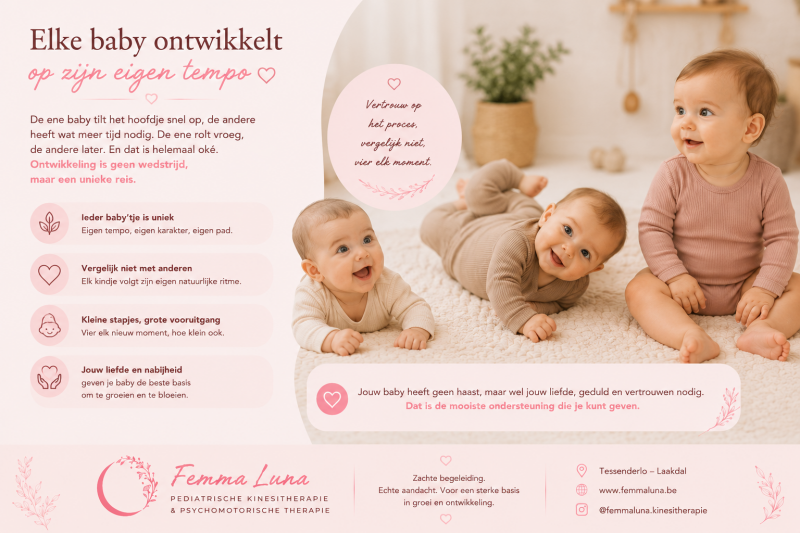 ontwikkeling baby kinesitherapie