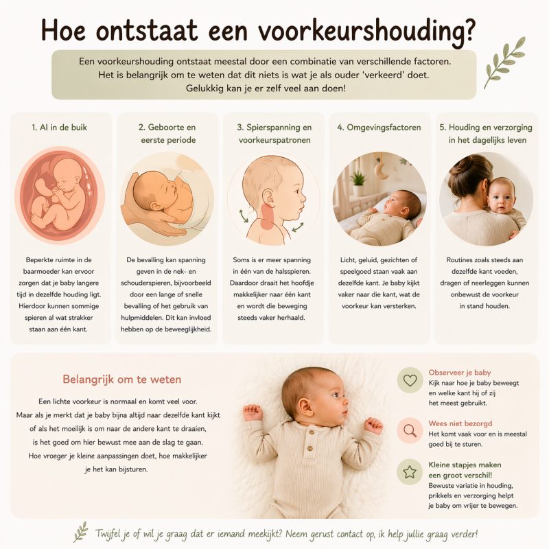 voorkeurshouding baby kinesitherapie