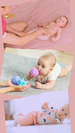 tummy time rollen mijlpalen baby kinderkine pediatrische kine ontwikkeling