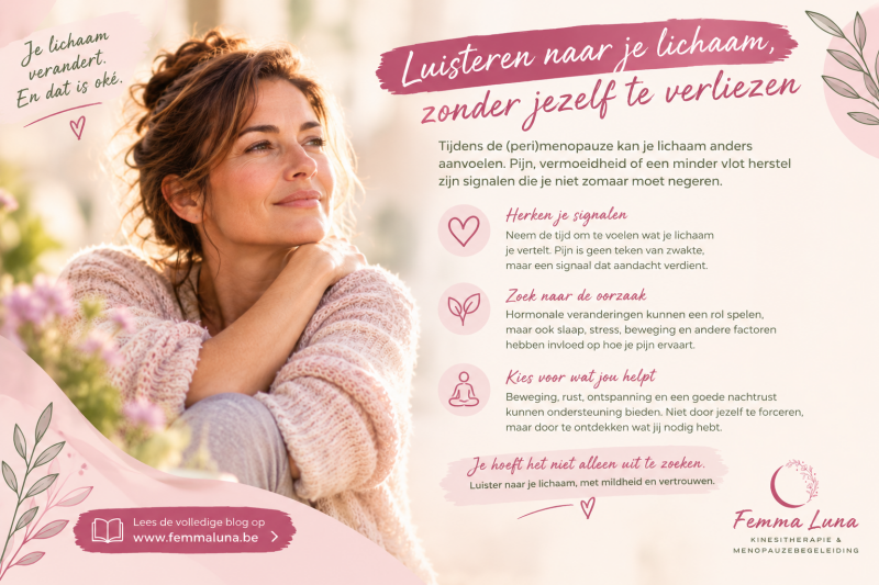 Wereld menopauzedag menopauze menopauzeconsulente chronische pijn muskuloskeletaal syndroom kinesitherapie