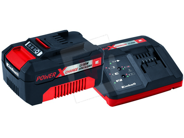 Einhell BATTERIA + CARICABATTERIA POWER-X-CHANGE 18 V - 4,0 Ah(Trapani avvitatori)