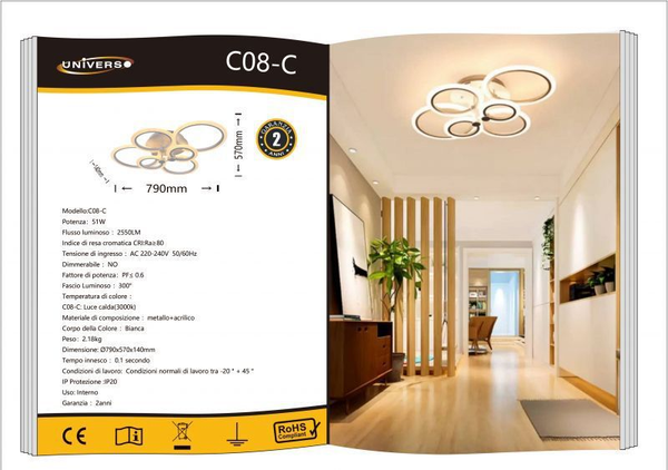 UNIVERSO PLAFONIERA C08-CB A LED