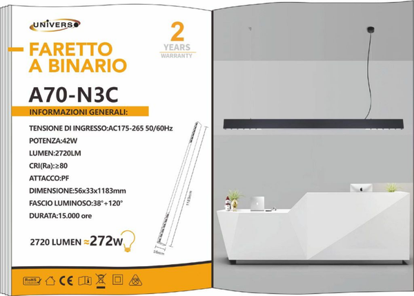 UNIVERSO FARETTO A BINARO PER UFFICIO A70-N3C