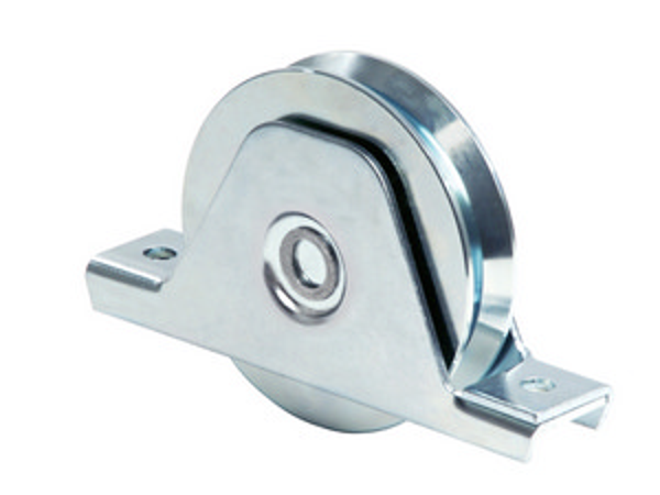 Comunello RUOTA PER CANCELLI CON SUPPORTO GOLA Y 1 cuscinetto art. 335Y mm. 80x20