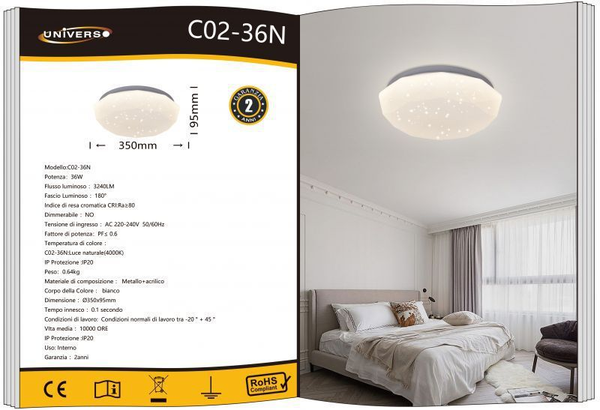 UNIVERSO PLAFONIERA C02-36C A LED