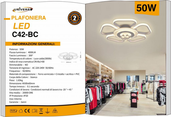 UNIVERSO PLAFONIERA C42-BC A LED