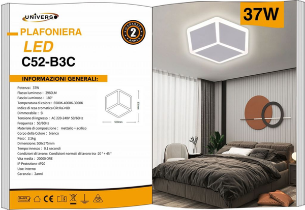 UNIVERSO PLAFONIERA C52-B3C A LED