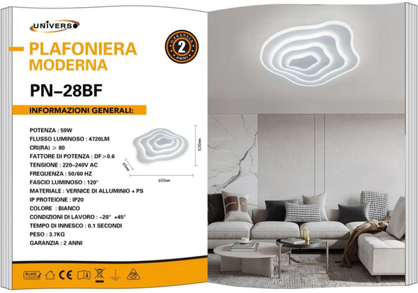 UNIVERSO PLAFONIERA PN-28BC A LED