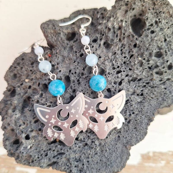 Boucles d'oreilles avec grandes breloques