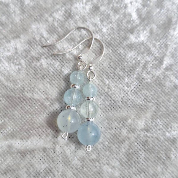 Boucles trio aigue marine