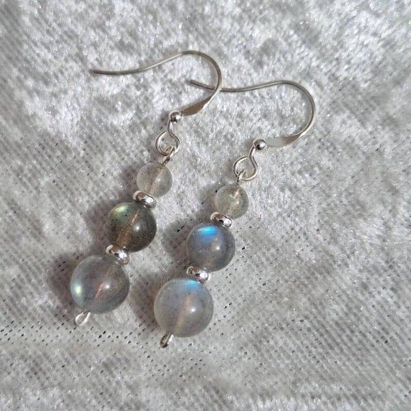 Boucles trio labradorite