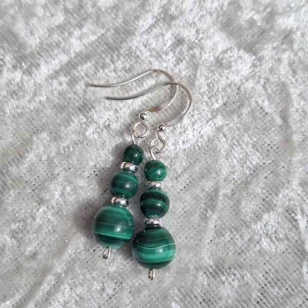 Boucles trio malachite
