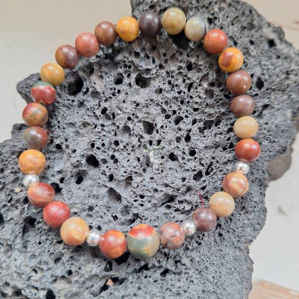 Bracelet jaspe polychrome