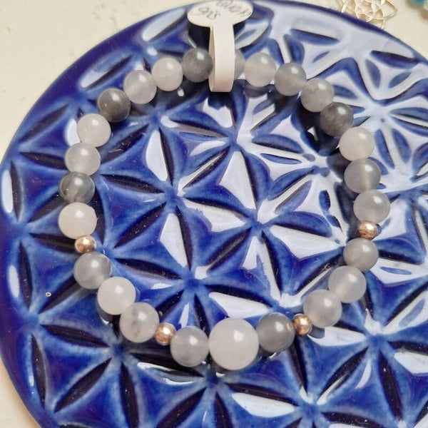 Bracelet en quartz gris