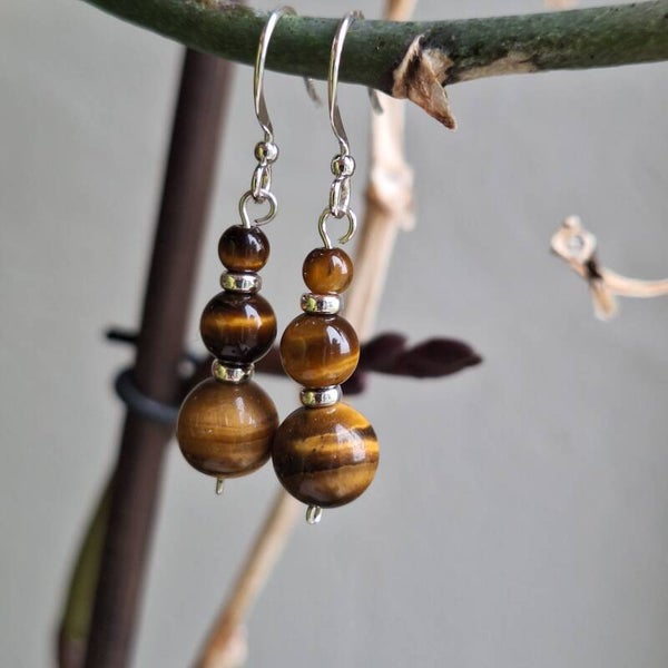 Boucles trio avec œil de tigre