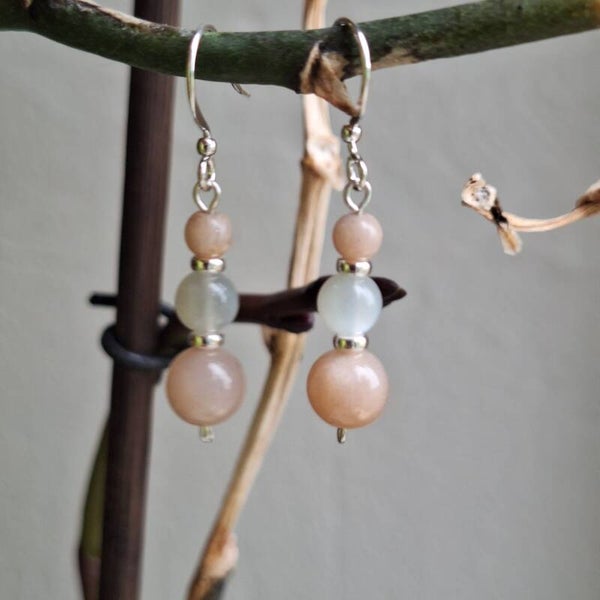 Boucles trio avec pierre de lune