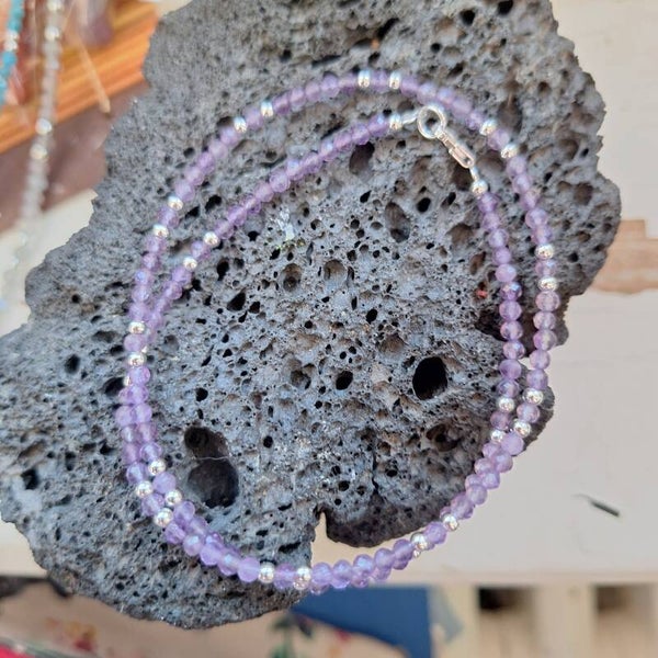 Collier court améthyste