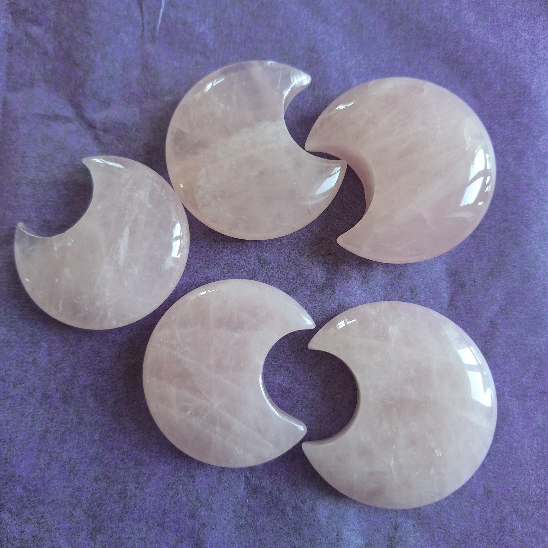 Lune en quartz rose