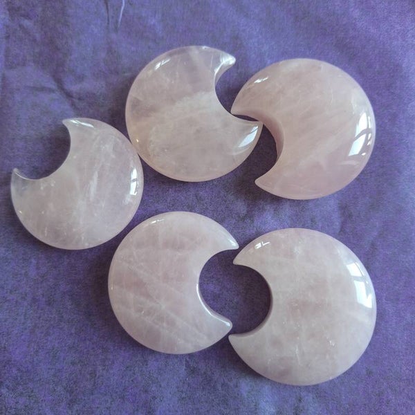 Lune en quartz rose