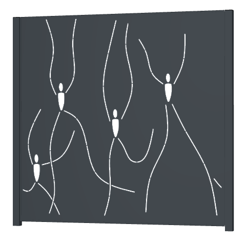 Panneaux Ambellya décor Courir sans poteaux