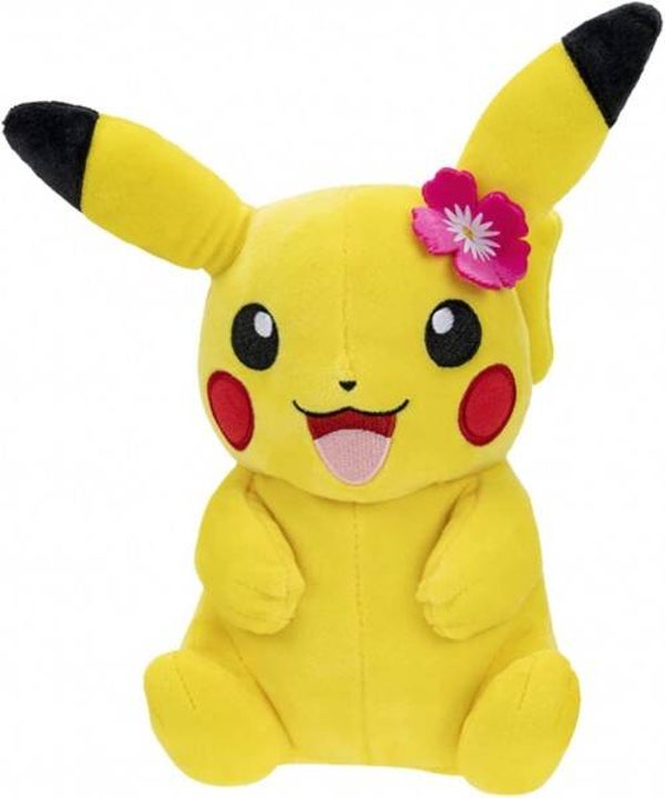 Pokemon Plüsch - Pikachu mit Pinker Blume 20 cm