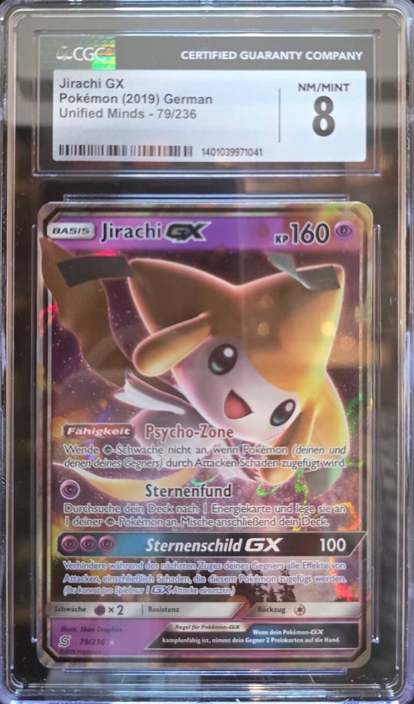 Pokémon Jirachi GX UNM79 - CGC 8 NM/MINT Grade