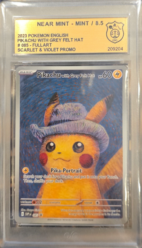 Pokémon Pikachu with Grey Felt Hat SVP085 - GSG 8.5 NM/MINT Grade
