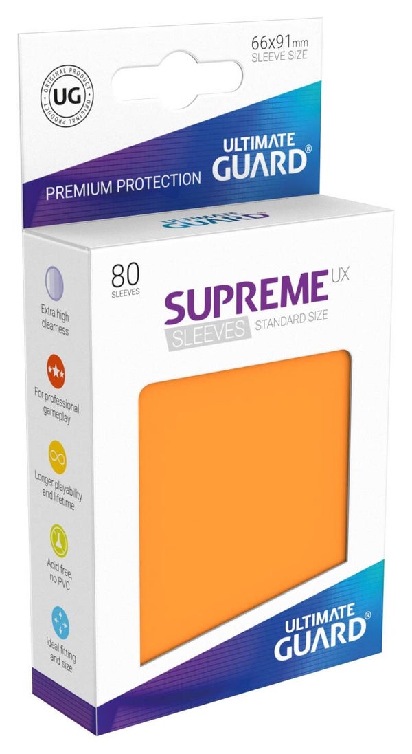 Ultimate Guard Supreme Sleeves Standard Size UX Orange (80)