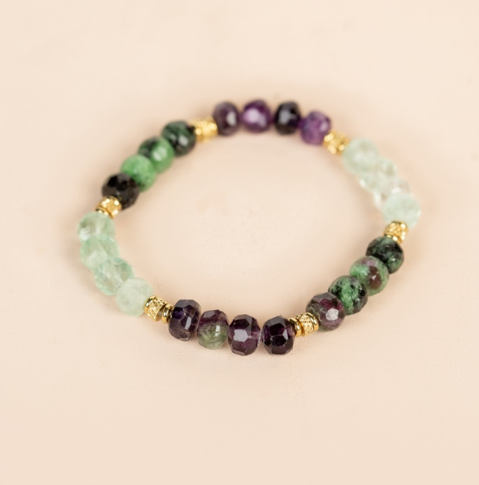 Muja Juma Armband Edelsteen Rond Amethist