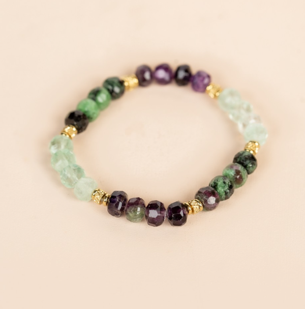 Muja Juma Armband Edelsteen Rond Amethist