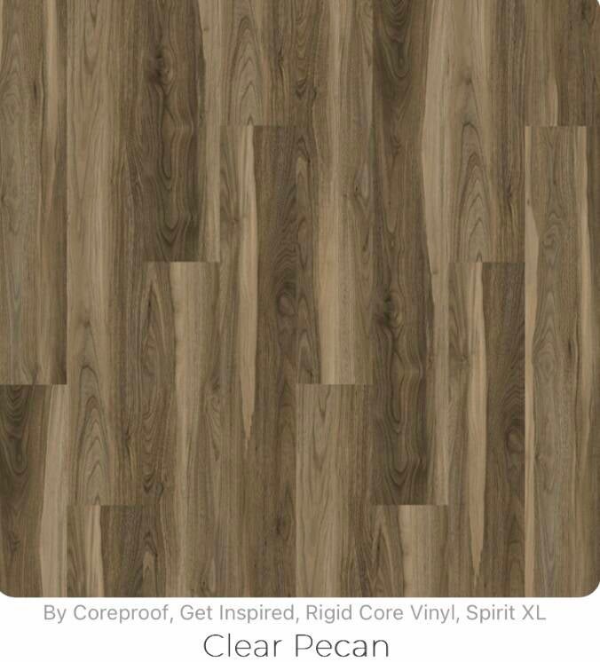 Spirit XL Clear Pecan rigid core vinyl plank