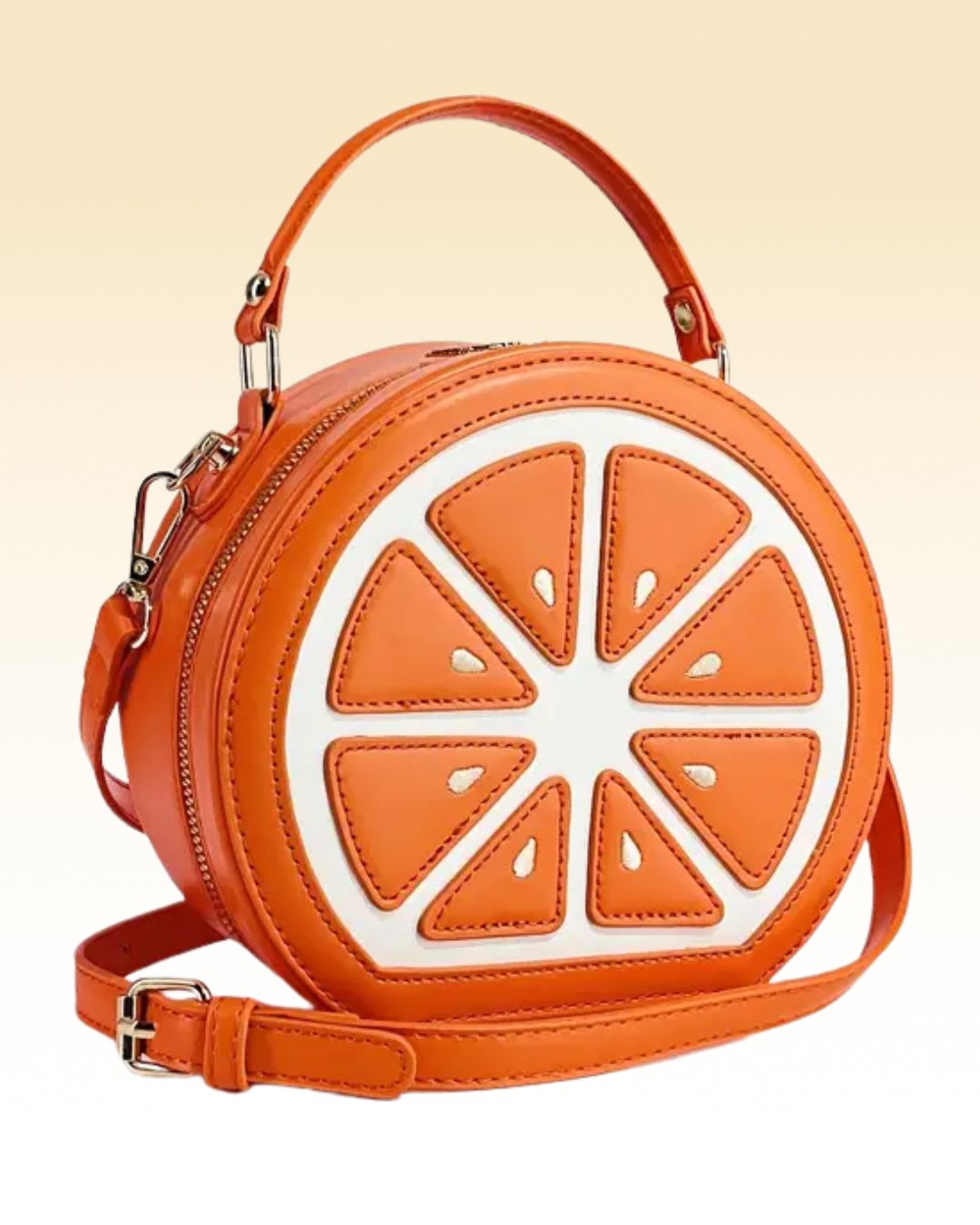 Stijlvolle citroenvormige crossbody tas - orange