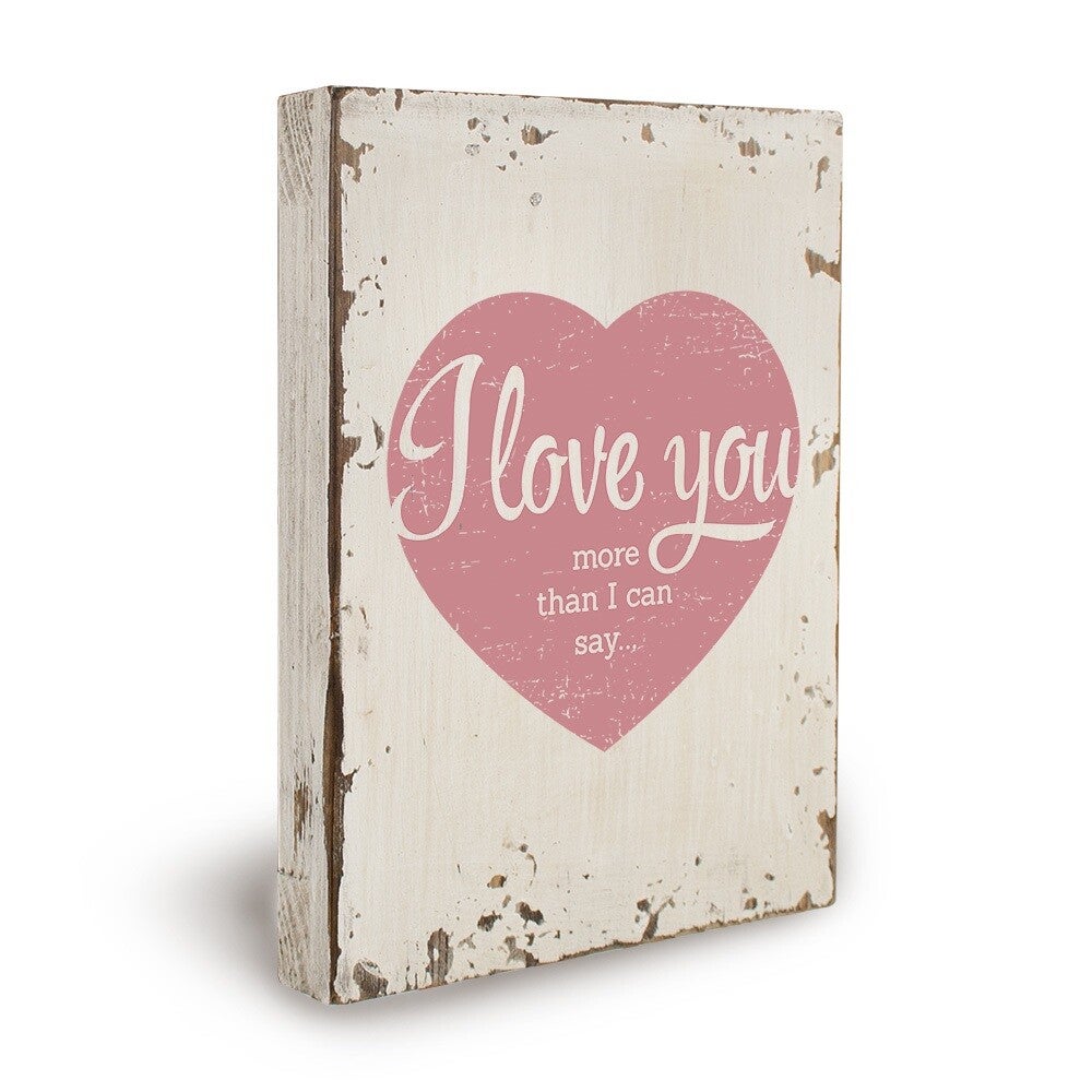 Houten decoratie - I Love You
