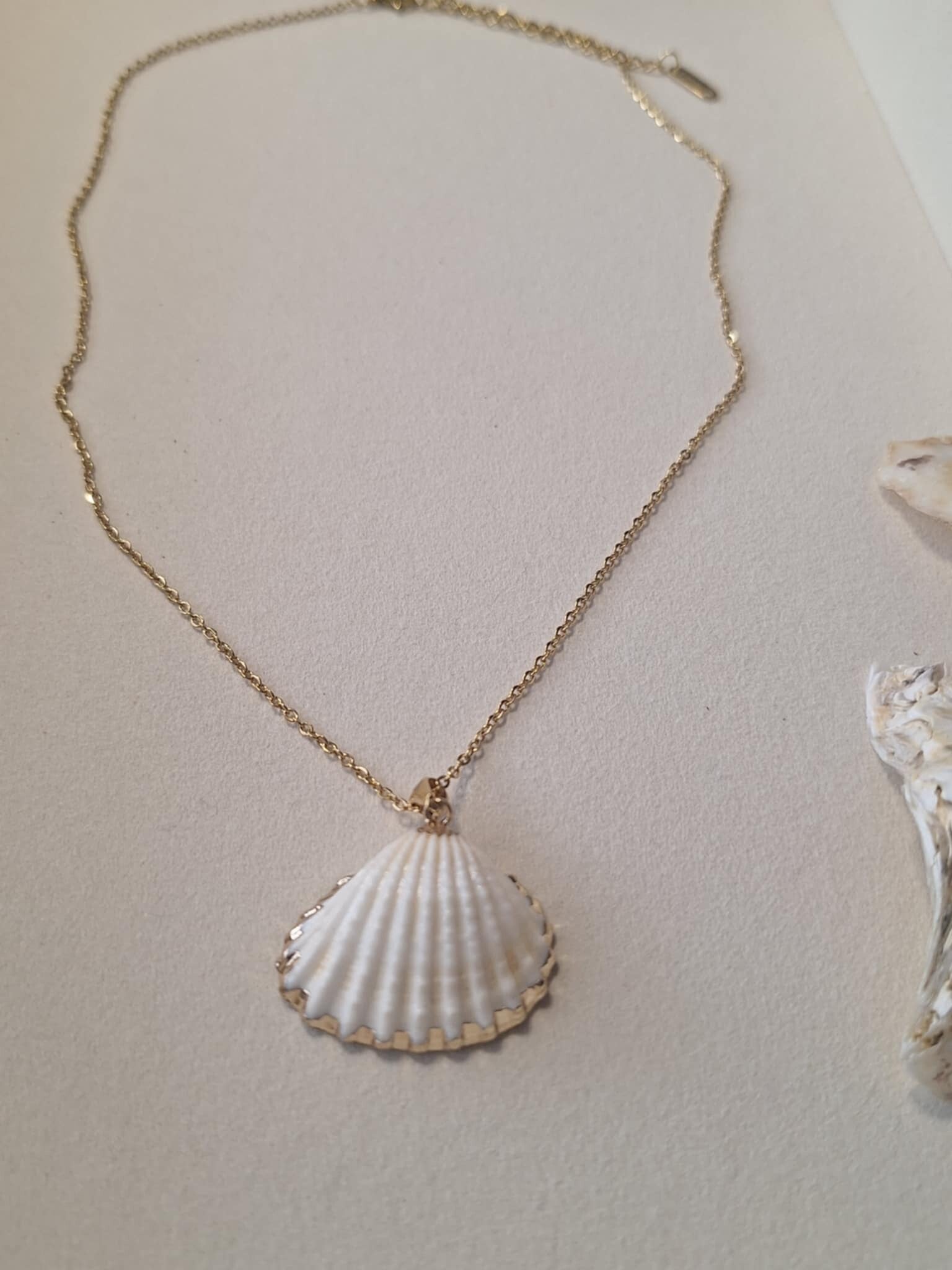 Schelp Ketting - 18k Verguld goud