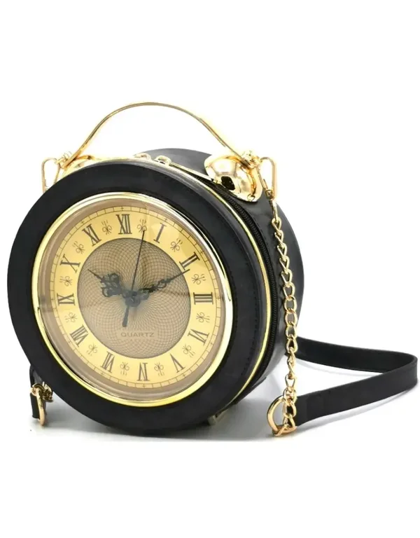 Klok Handtas-schoudertas met Werkende Klok