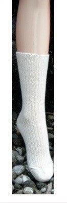 1 Paar Bio Socken 100% reine Baumwolle unbehandelt dicke Qualität naturweiß für Allergiker