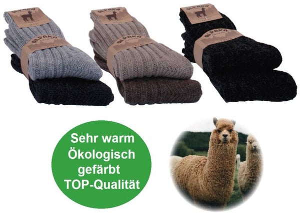 Schafwollsocken Alpakasocken Damen Herren