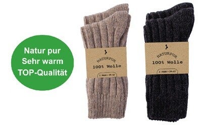 100% Wollsocken Schafwollsocken Winter Damen Herren