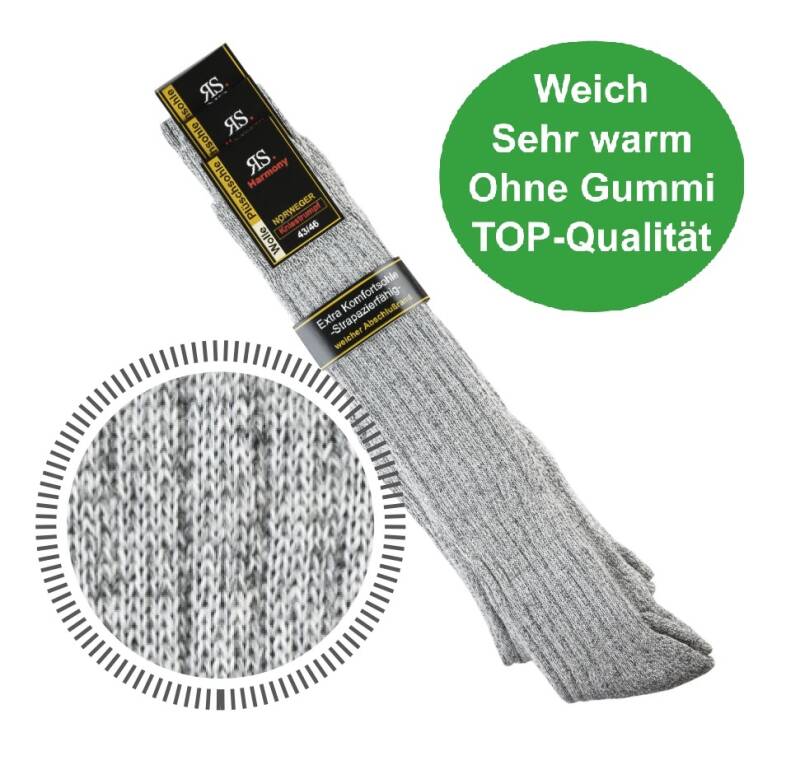 Wollkniestrümpfe für Damen in grau