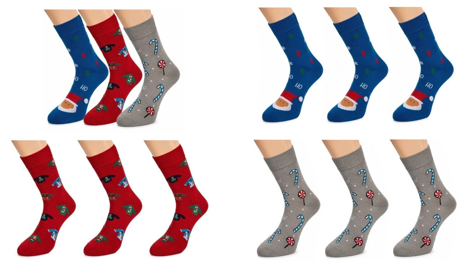 Bunte Weihnachtssocken Baumwolle Damen Herren
