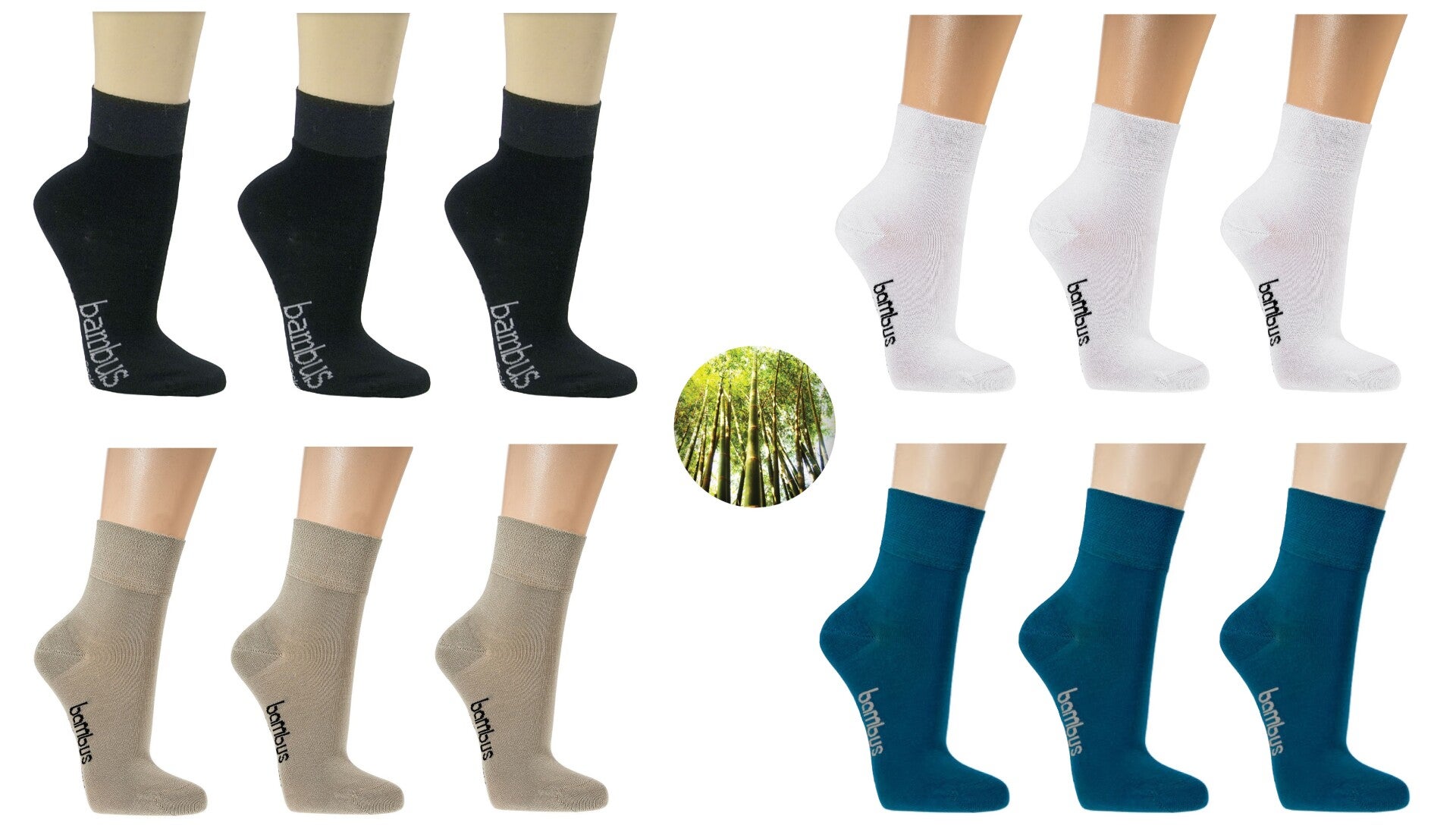 Bambus Viskose Kurzschaft Socken Damen Herren