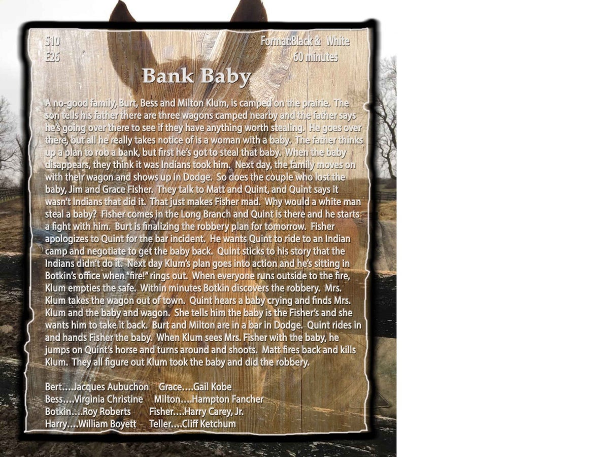 S10 E26 Gunsmoke Bank Baby