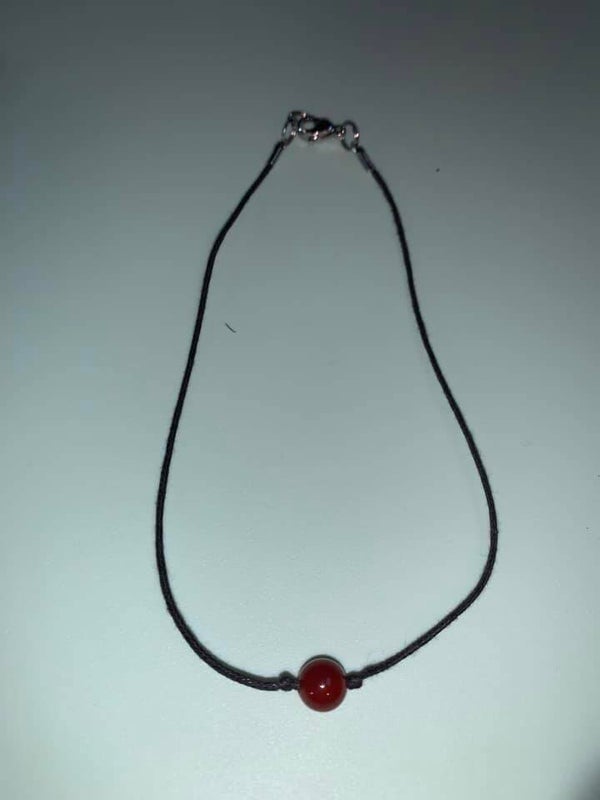 Red Carnelian Choker Style Necklace—13 inches
