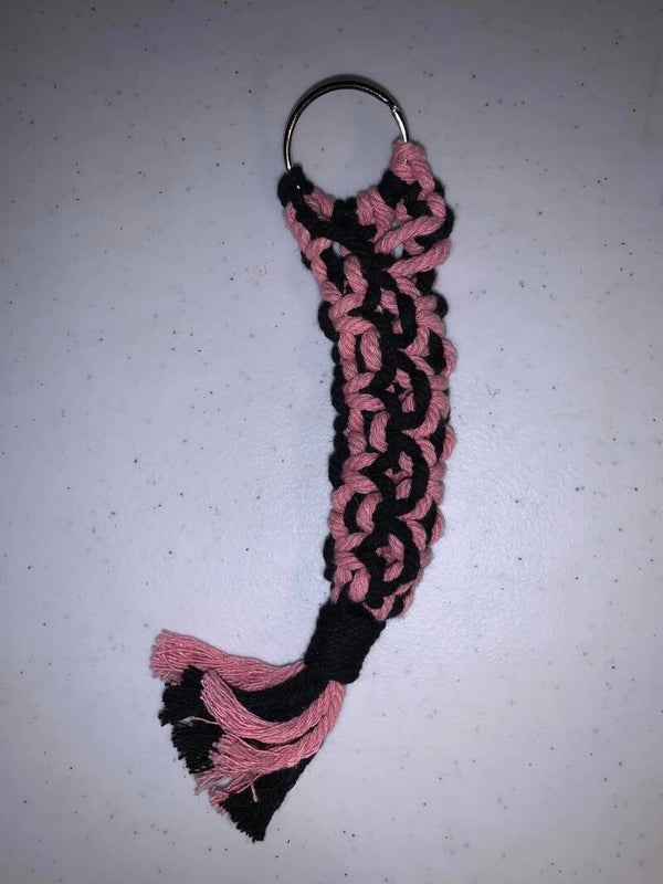 Macrame Chapstick Holder Keychain