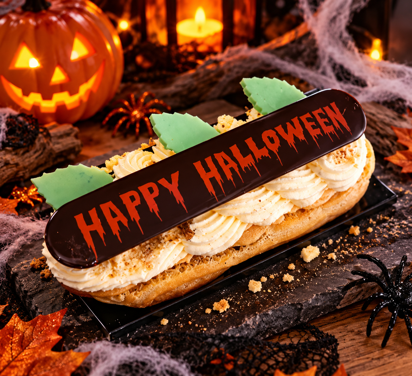 eclair d halloween feuilletine